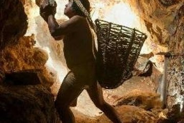 an elephant with a rock wall