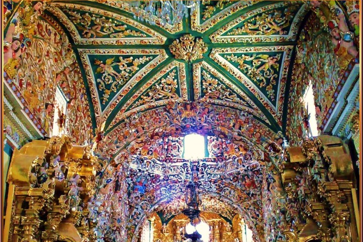 a close up of a church