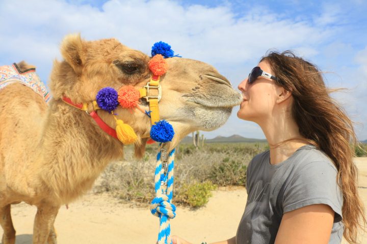 a woman holding a stuffed animal