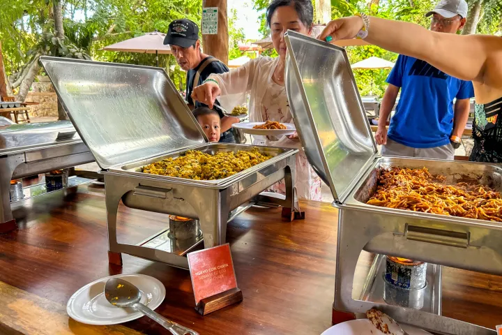 a group of people sitting at a table