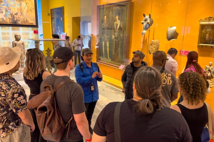 a group of people in a room