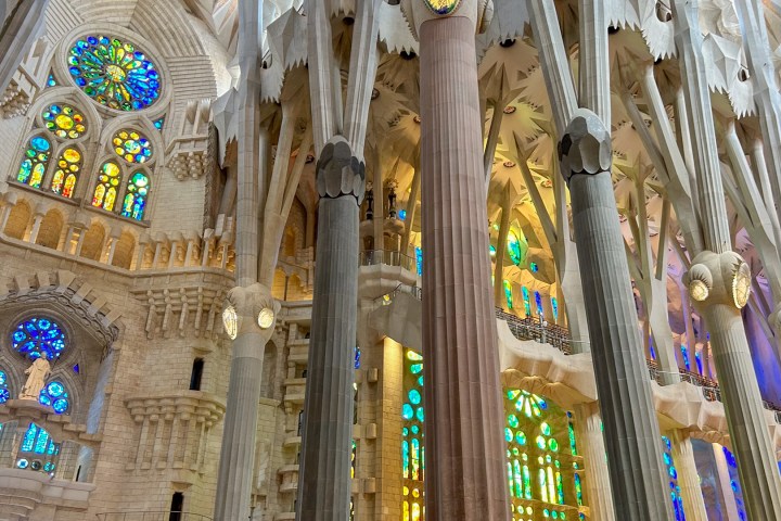 The interior of the Sagrada Familia