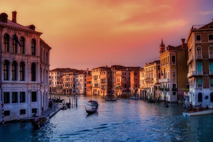 a large body of water with Grand Canal in the background