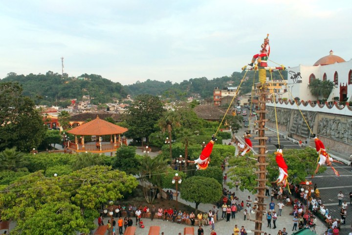 a group of people flying kites in a field