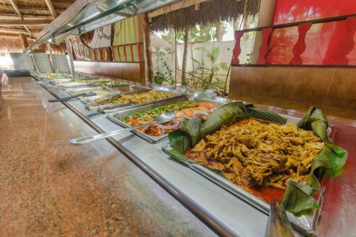 a tray of food on a table