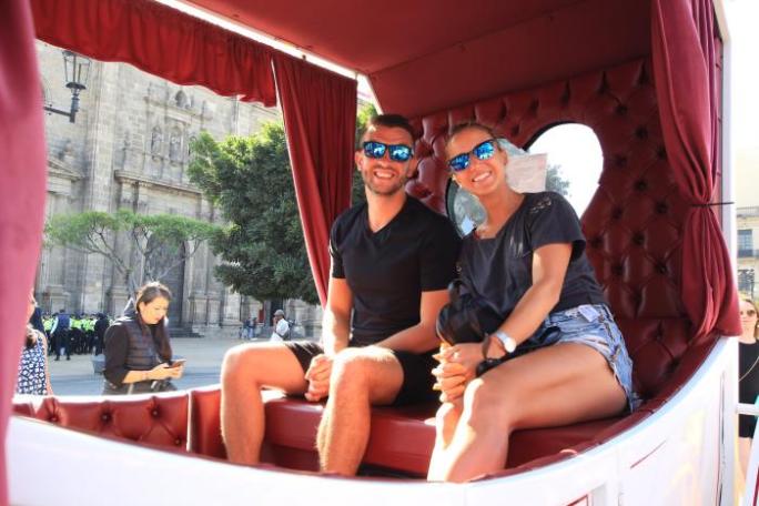 a person sitting on a boat