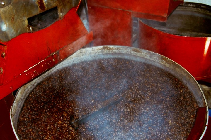 a close up of a metal pan