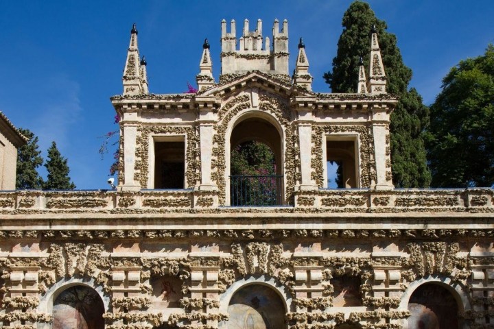 a person standing in front of a church