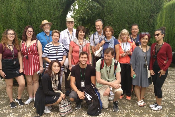 a group of people posing for a photo