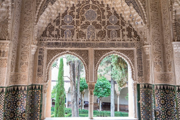 a tall glass building