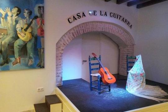 a room with art on the wall