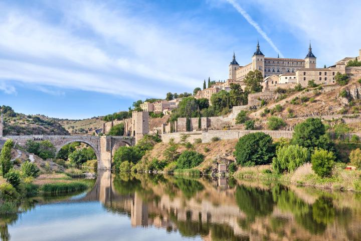 a castle on Toledo over a body of water