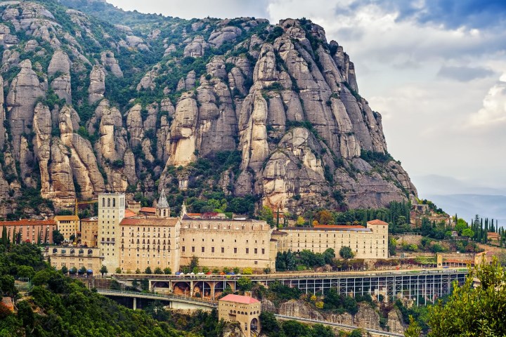 a canyon with a mountain in the background
