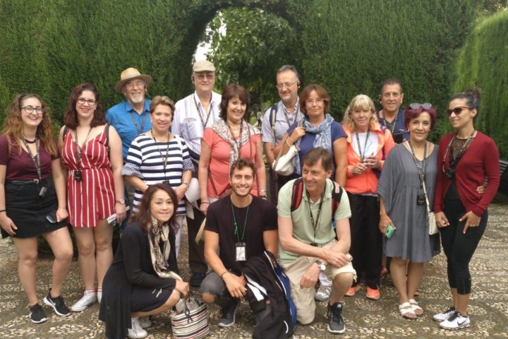 a group of people posing for a photo