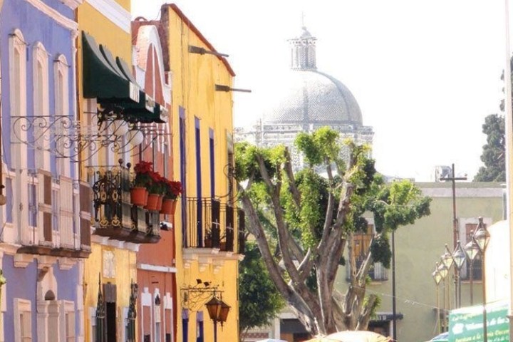 a tall building in a city