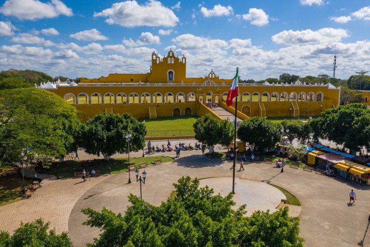 a group of people in a garden