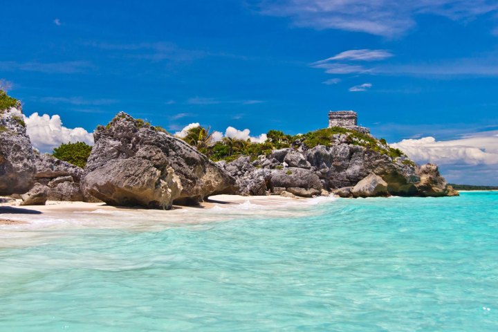 an island in the middle of a body of water