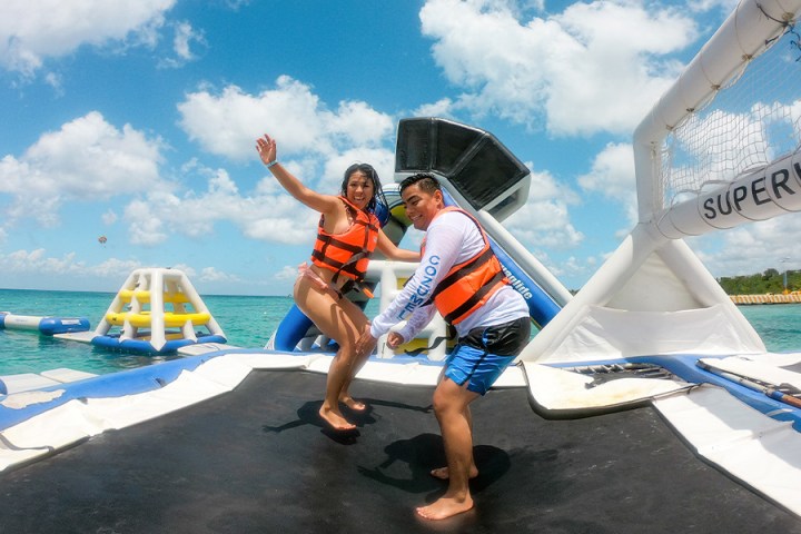 a person sitting at a beach