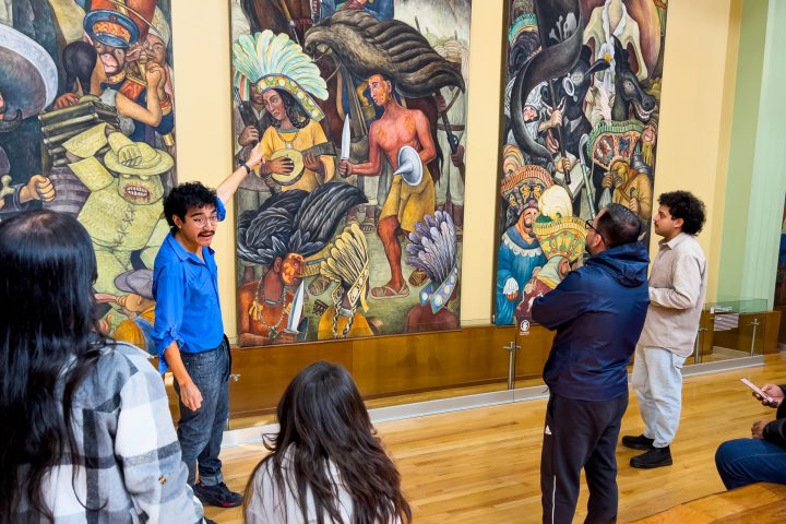 a group of people in a room