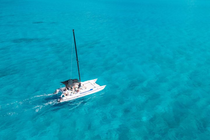 a man swimming in a body of water