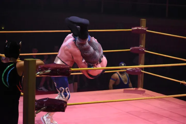 a person holding a microphone