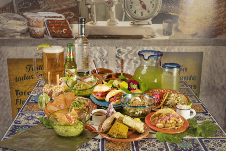 a table topped with different types of food