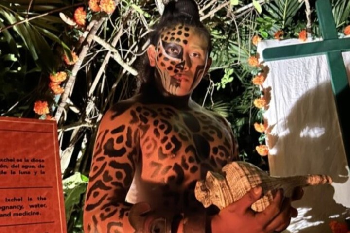 a person holding a sign