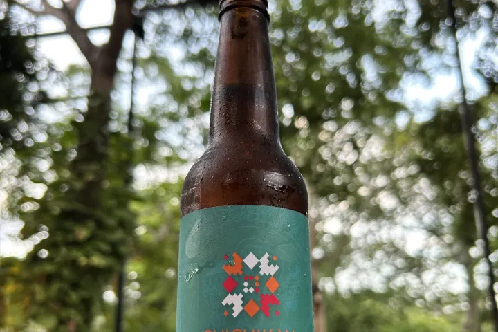 a close up of a bottle