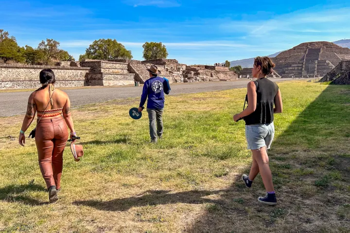 a group of people in a field