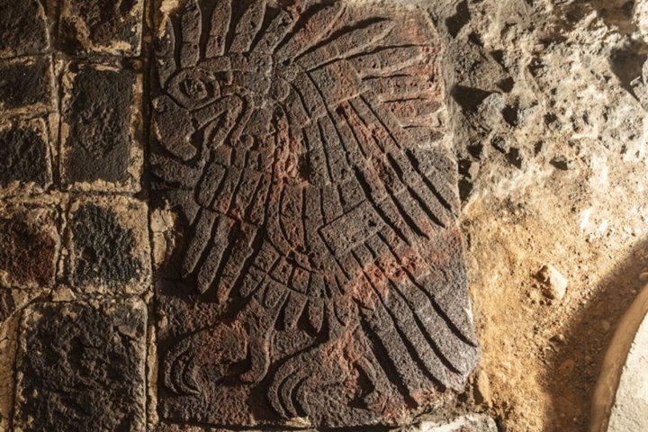 a close up of a stone wall