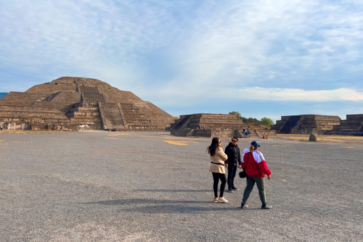 a person walking on a beach