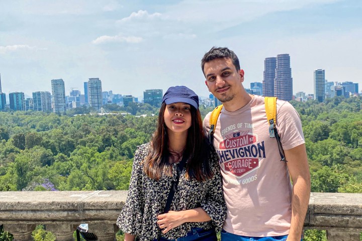 a man sitting on a bench