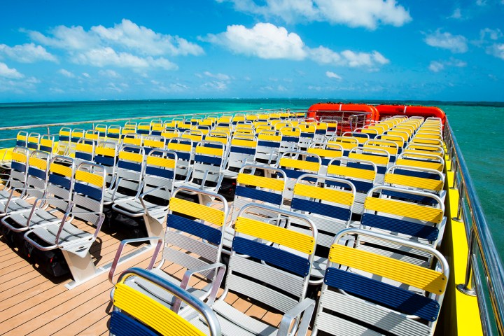 a boat parked next to a body of water