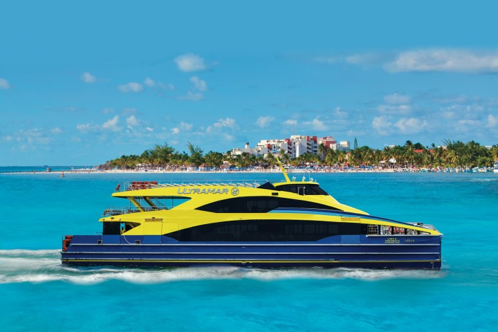 a small boat in a body of water