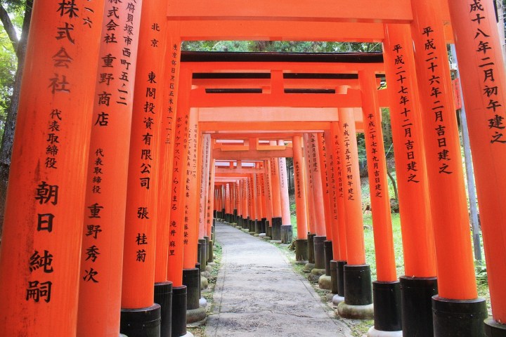 the inside of Fushimi Inari-taisha