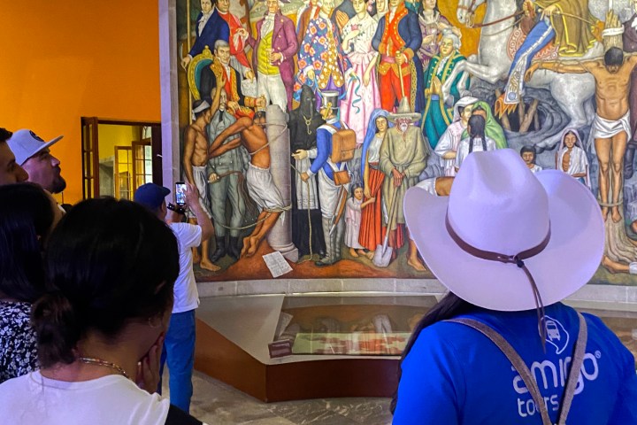 a group of people in a room